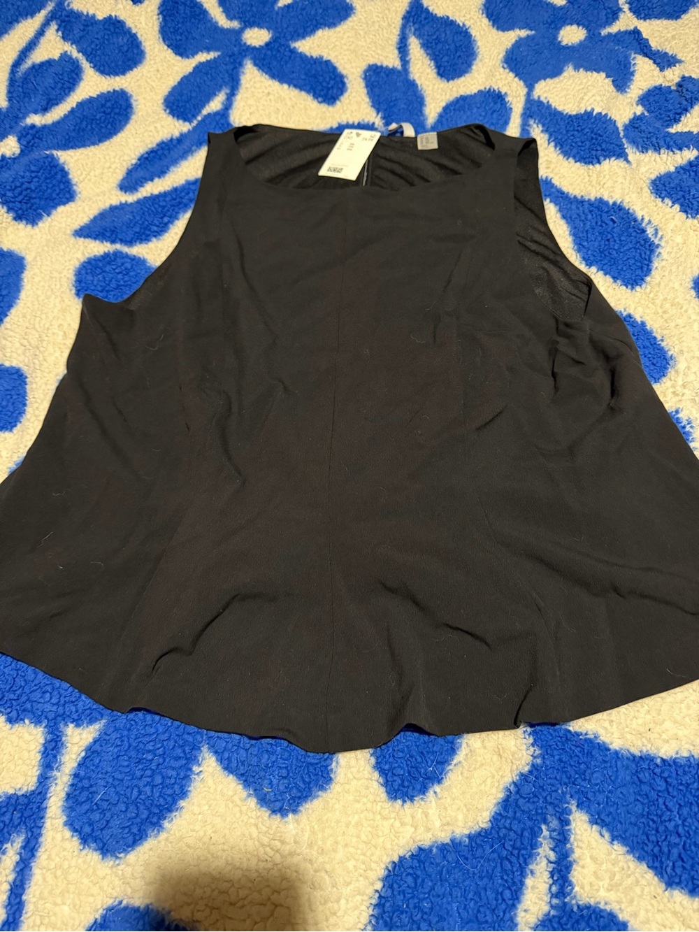 H&M Black Women’s Sleeveless Peplum Top